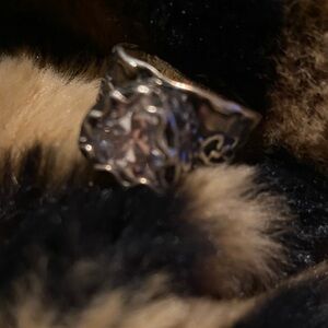 Silpada Silver Ring with Crystal Detail